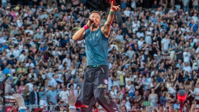 Chris Martin, de Coldplay, en un concierto. (Foto: Gtres)