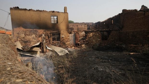 Incendio casa destruida