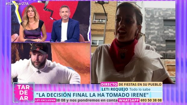 Leticia Requejo confirma que Irene Rosales decidió romper la relación. (Mediaset)