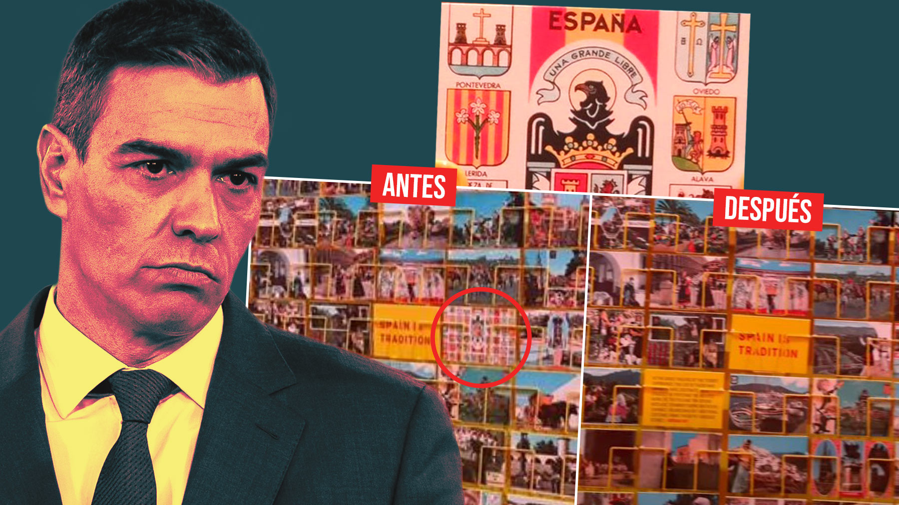 El Gobierno retira el escudo franquista de una muestra en la Expo de Osaka tras la noticia de OKDIARIO