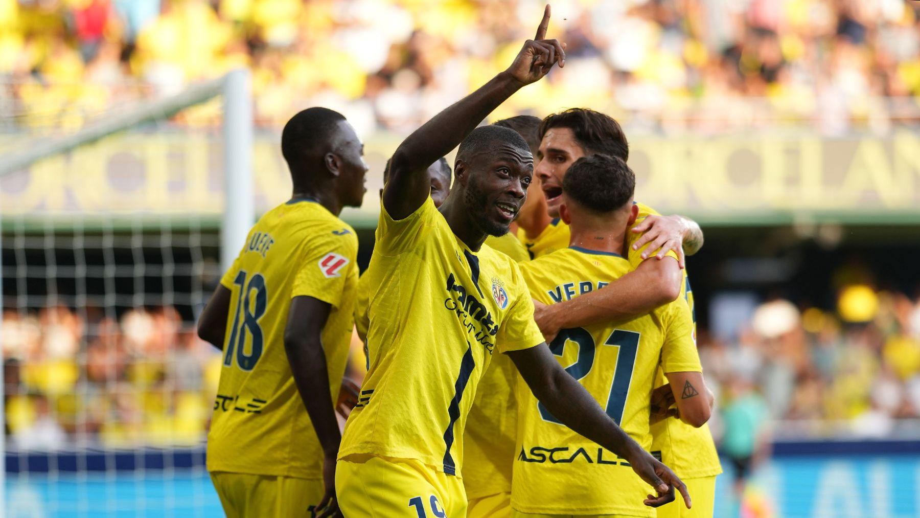 El Villarreal celebra un gol en Liga. (Getty)