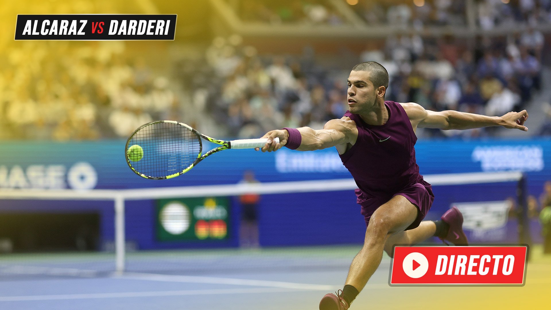 Resultado Carlos Alcaraz – Darderi en directo online hoy | Cómo va y dónde ver el partido del US Open 2025 en vivo gratis
