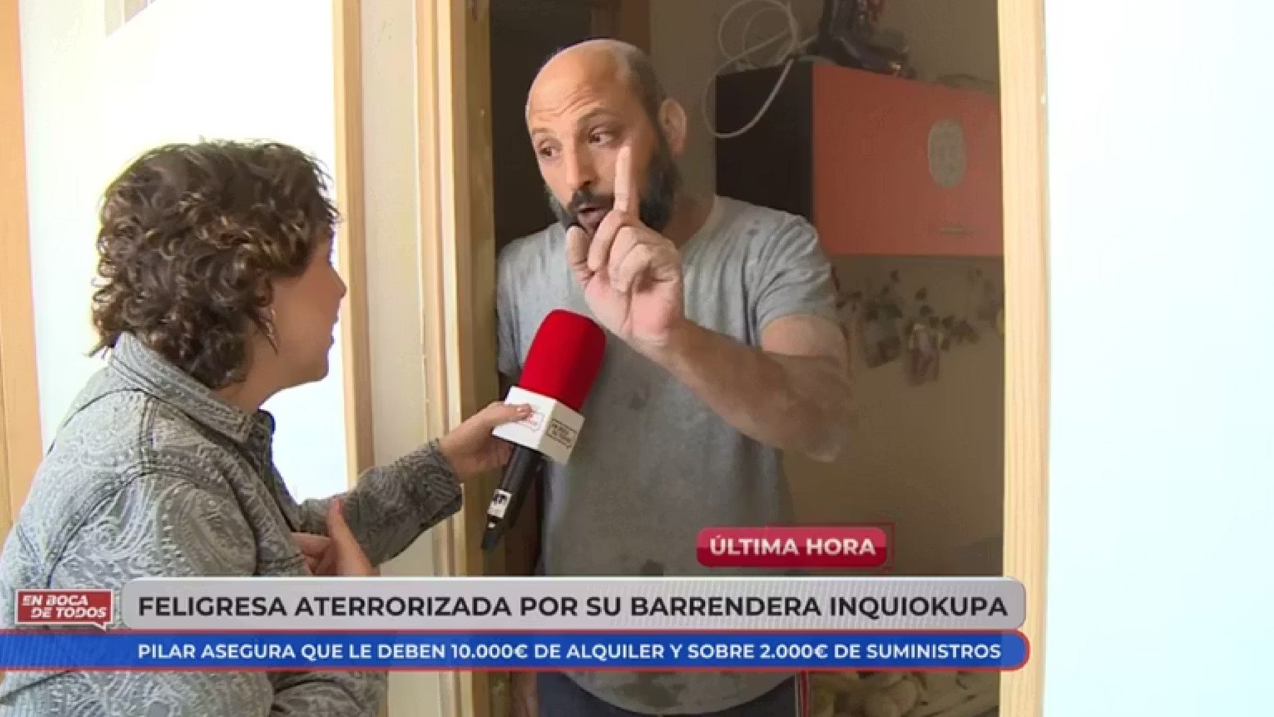 Detienen en directo a un okupa que roció con gas pimienta a una reportera de ‘En boca de todos’