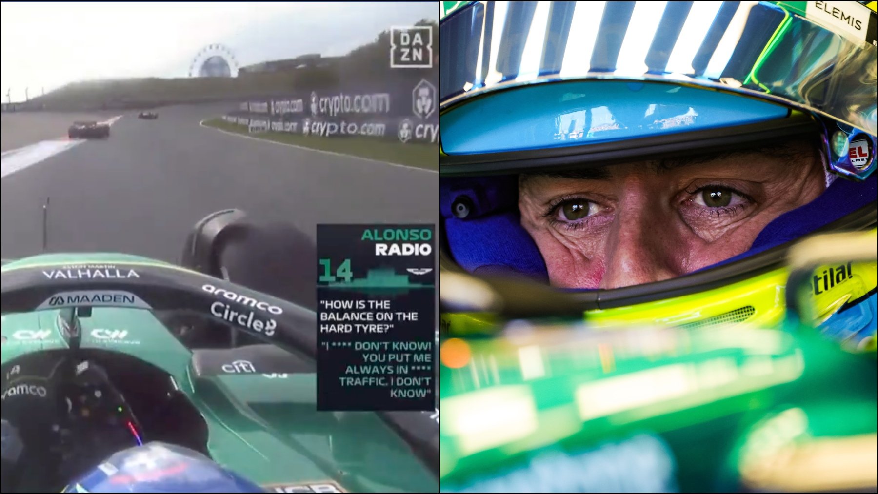 Alonso en el Aston Martin.