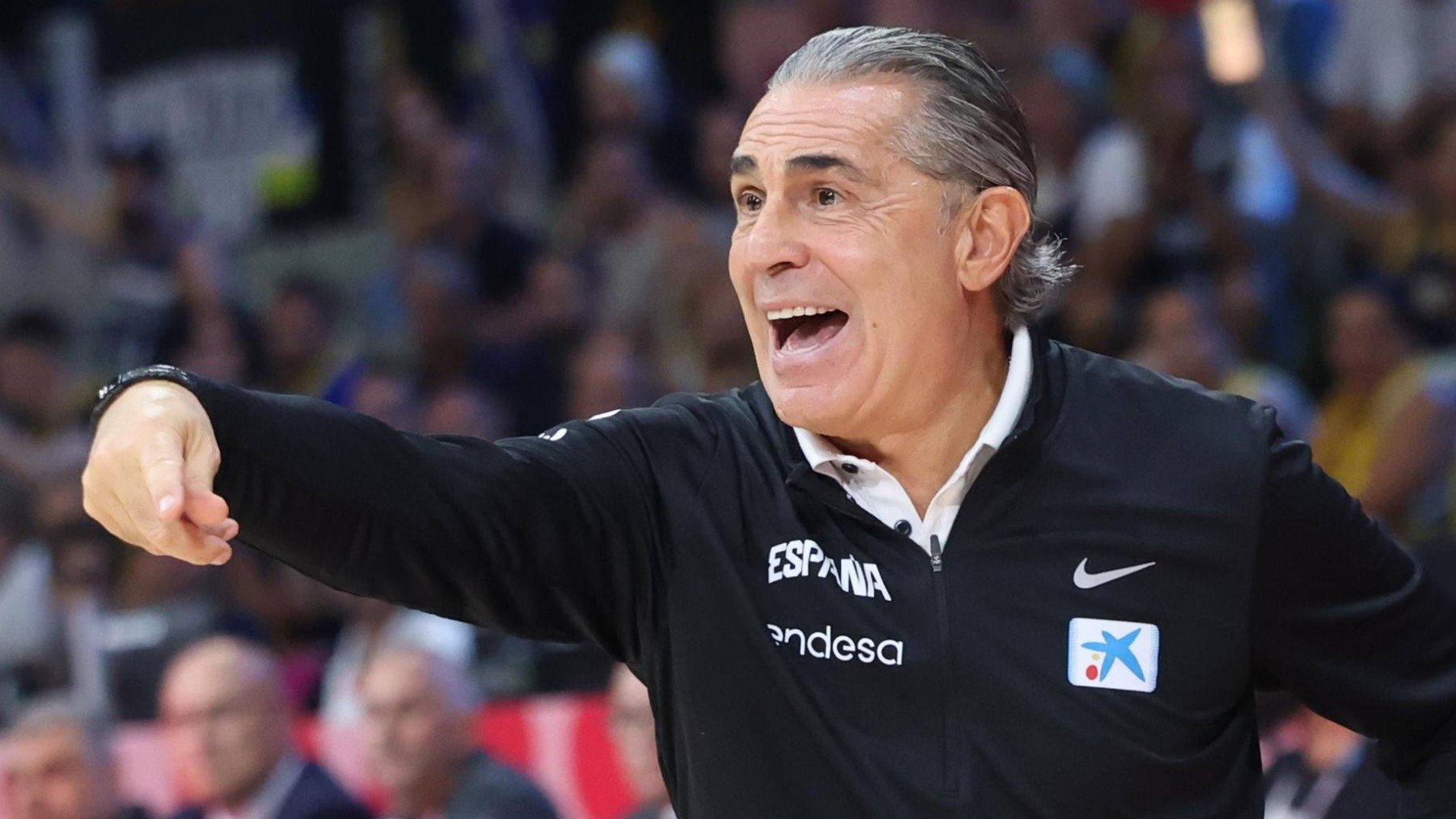 Scariolo durante el partido del Eurobasket entre España y Bosnia. (EFE)