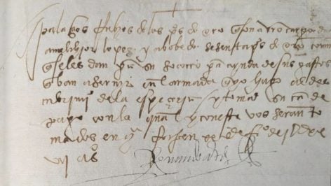 Manuscrito firmado por Cortés. Foto: FBI