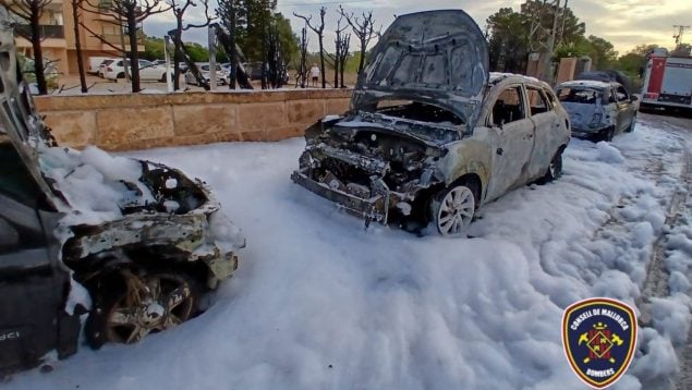 incendio Las Palmeras coches