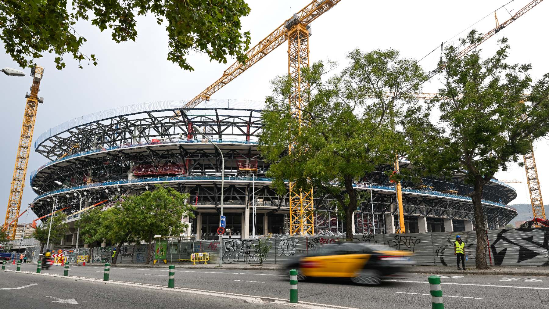 Imagen de las obras del Camp Nou. (Getty)