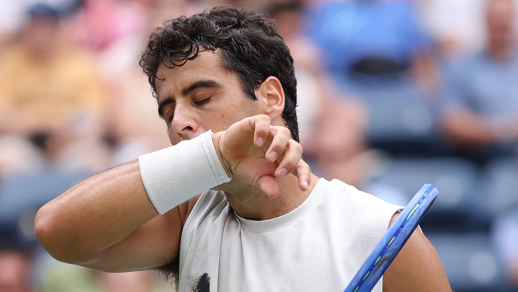 Munar se lamenta tras su derrota contra Musetti. (Getty)