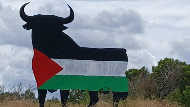 toro Osborne Mallorca Algaida bandera palestina