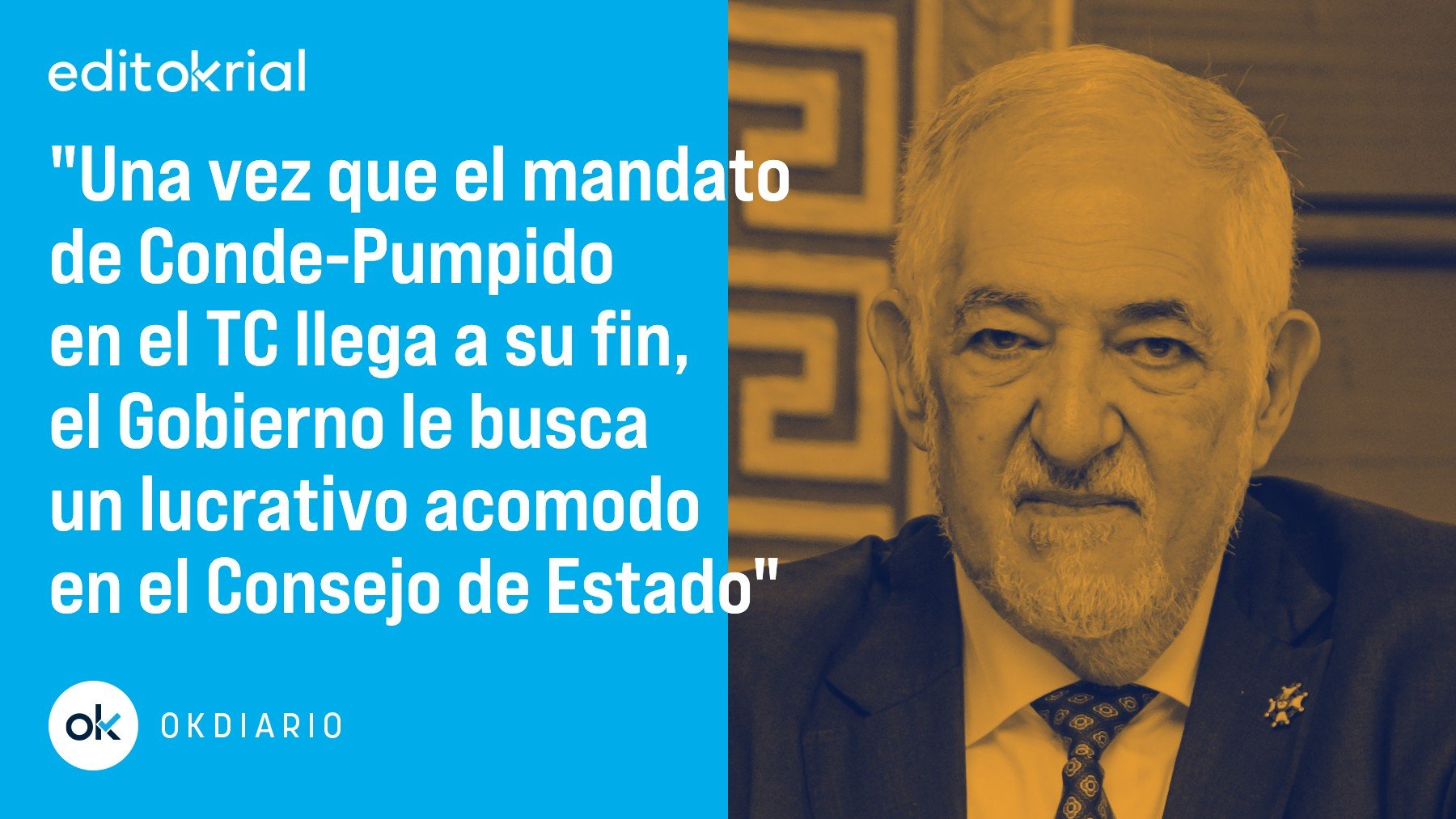 Premio gordo de Sánchez a Conde-Pumpido por los servicios prestados