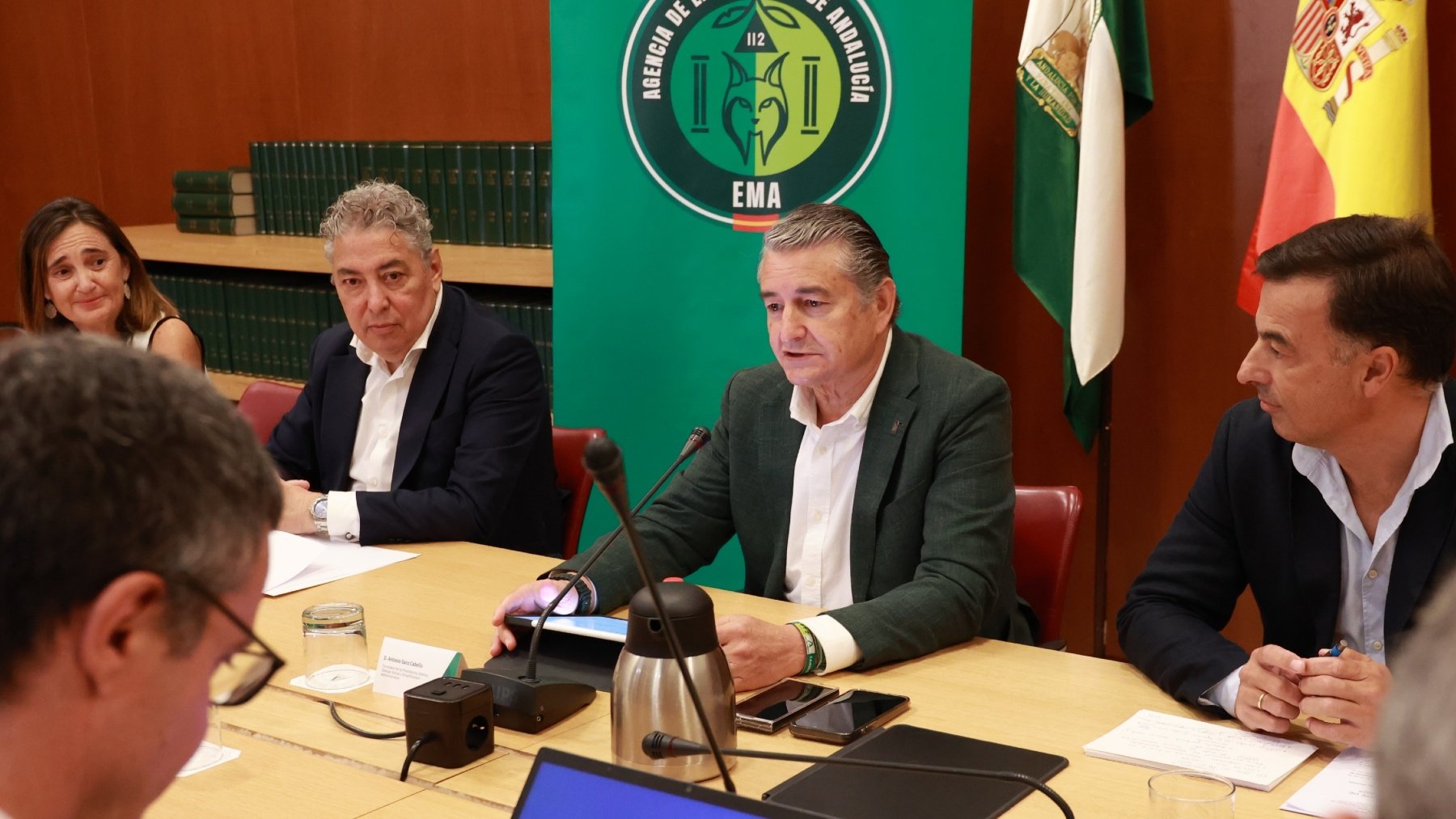 Reunión de coordinación de la Agencia de Seguridad y Gestión Integral de Emergencias de Andalucía. (EP)