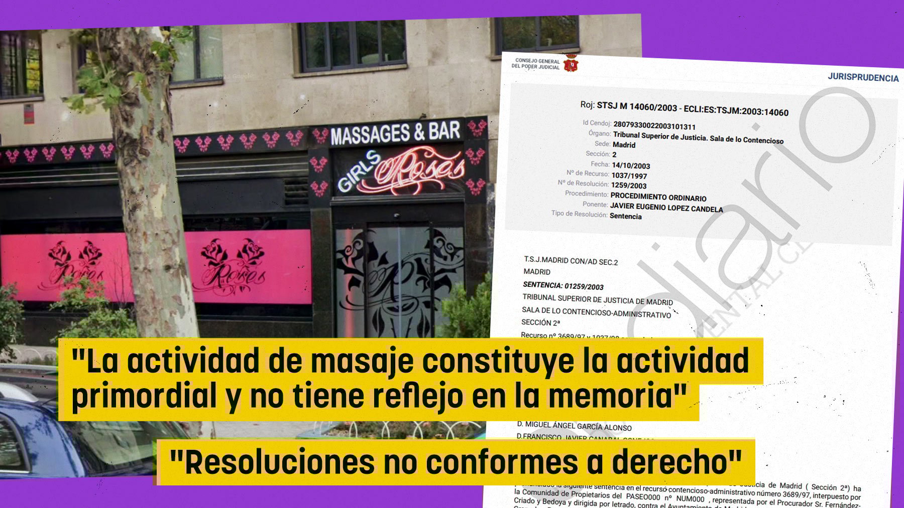 La Justicia anuló la licencia del prostíbulo de lujo de Castellana del suegro de Sánchez por engaño