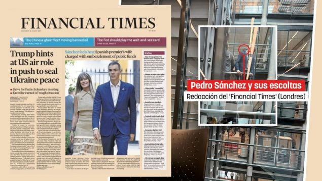 Sánchez visita el ‘Financial Times’ para recriminarles la portada por las corruptelas de Begoña