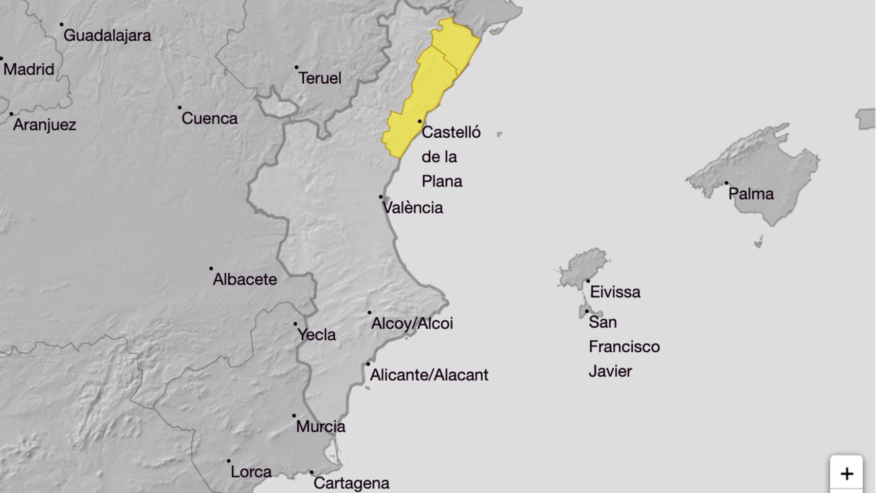 La AEMET confirma la alerta y el cambio radical del tiempo en la Comunidad Valenciana antes del fin de semana