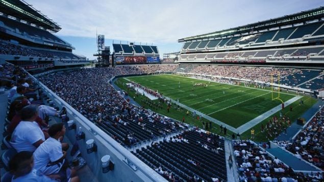 Estadio Lincoln Financial Field, sede de los Philadelphia Eagles, turner, acs, liga de fútbol americano