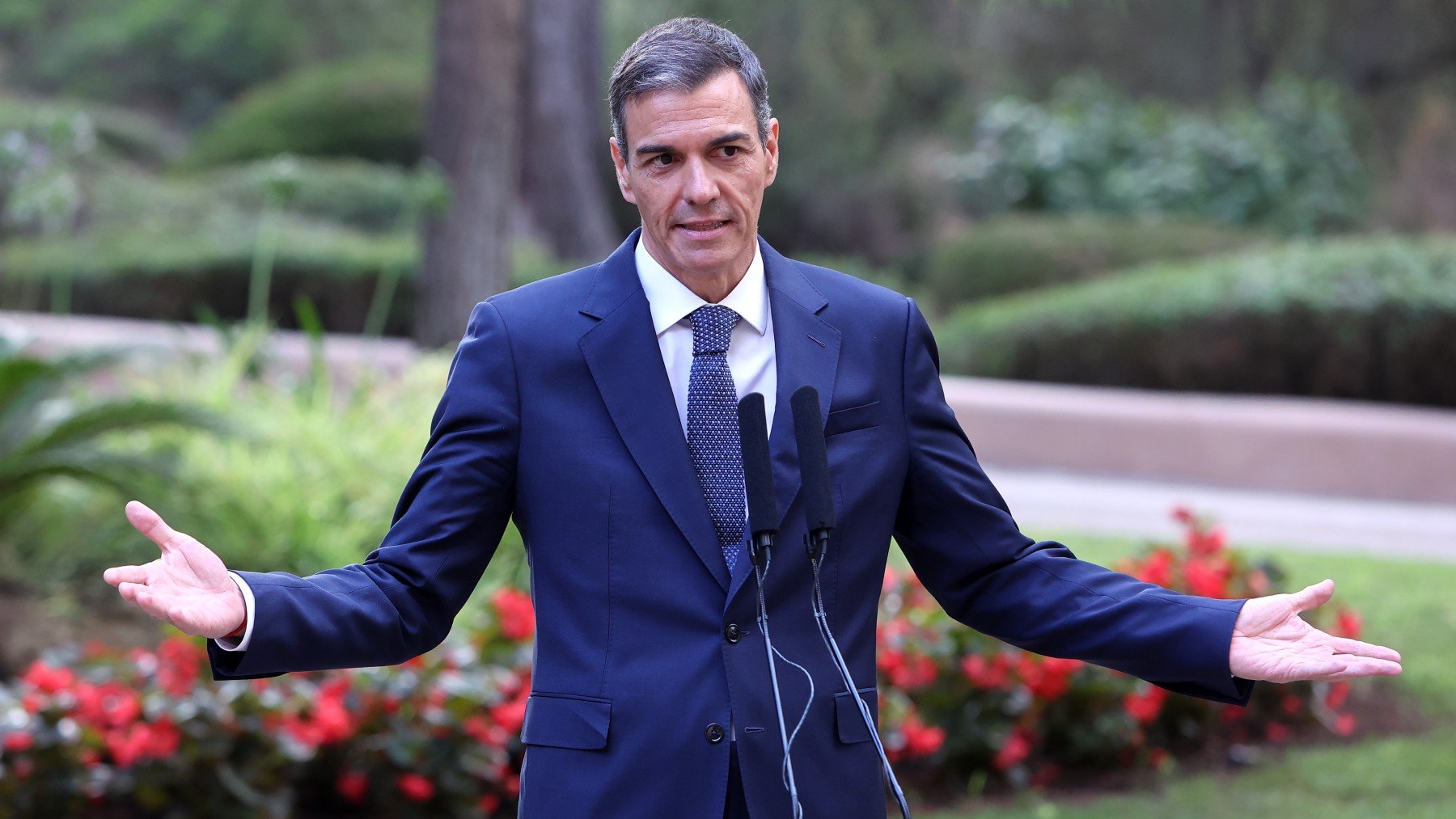 Pedro Sánchez, en una comparecencia. (EP)