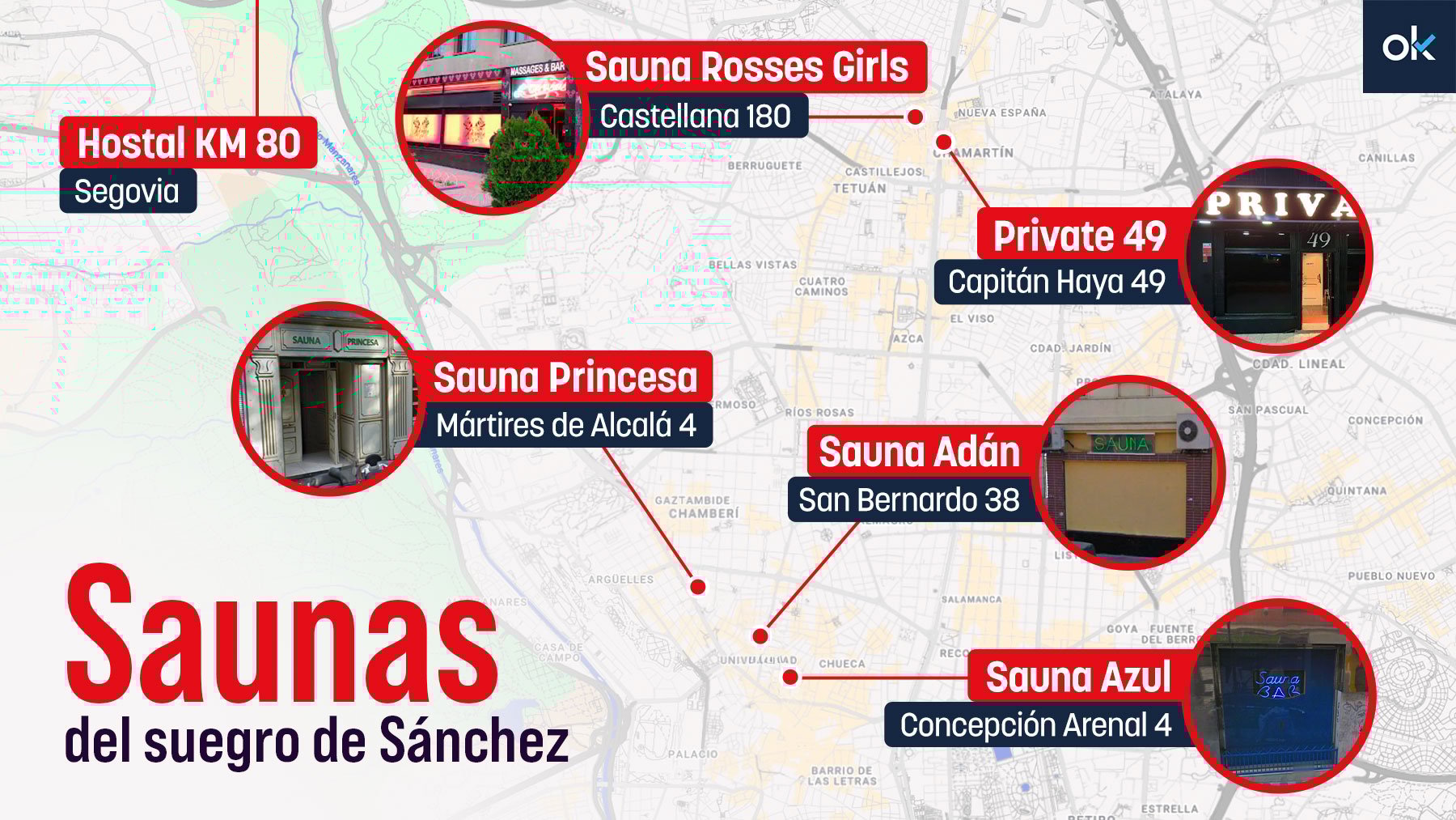 Las saunas prostíbulo del suegro de Sánchez.