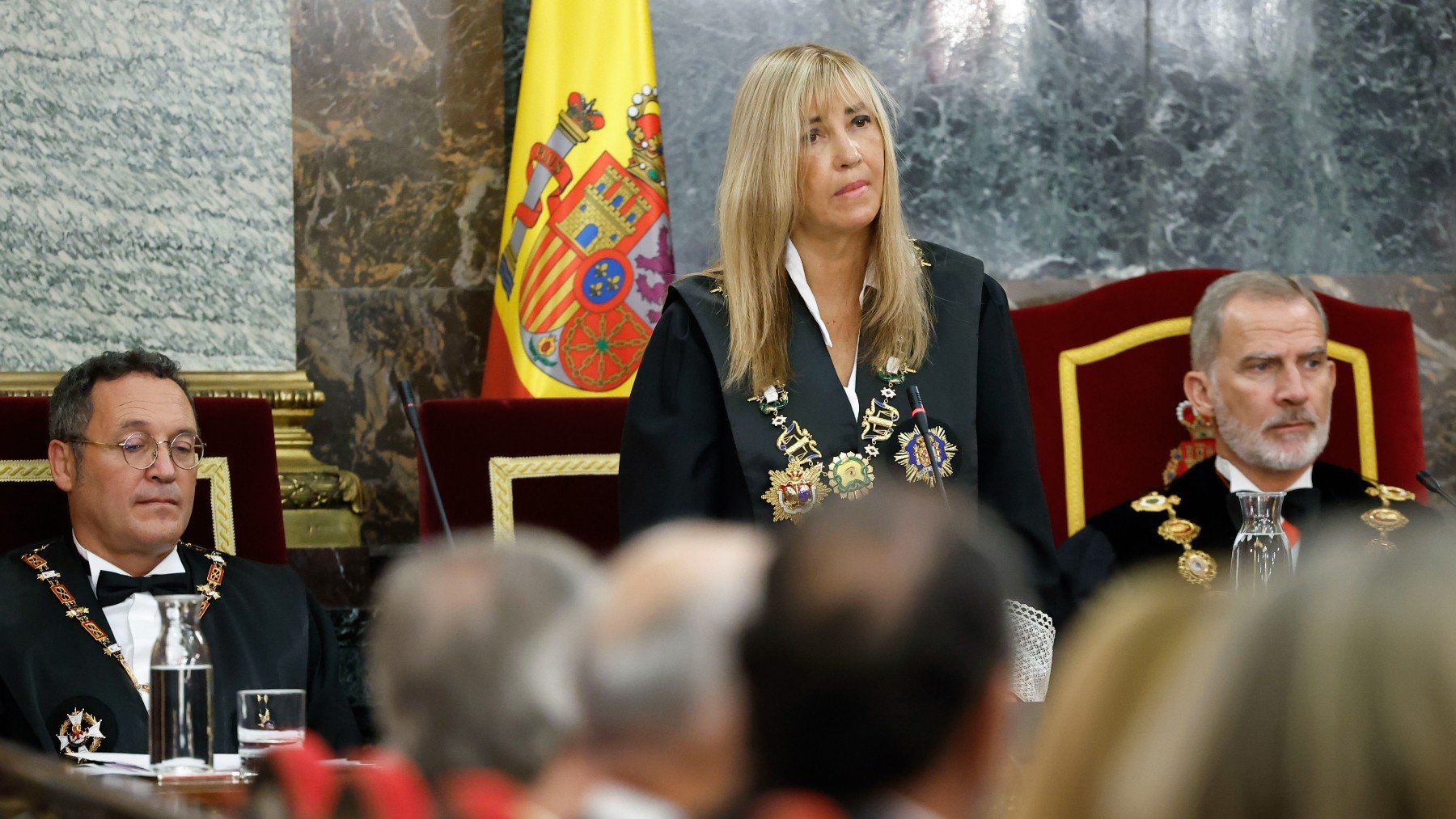 La presidenta del Supremo retrata a Sánchez: «Las descalificaciones son impropias de un Estado de Derecho»