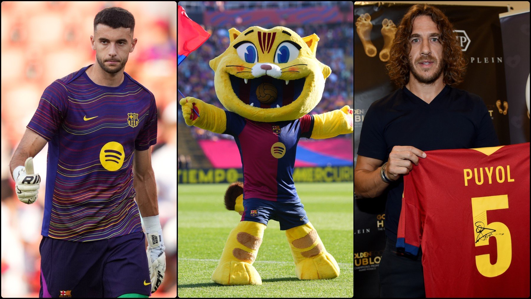 El Barça dará el banderazo en Montmeló: Joan García la sprint, Puyol en MotoGP y la mascota el de Moto3