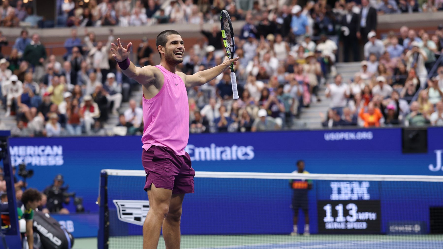 Alcaraz, tras ganar el US Open. (Getty)
