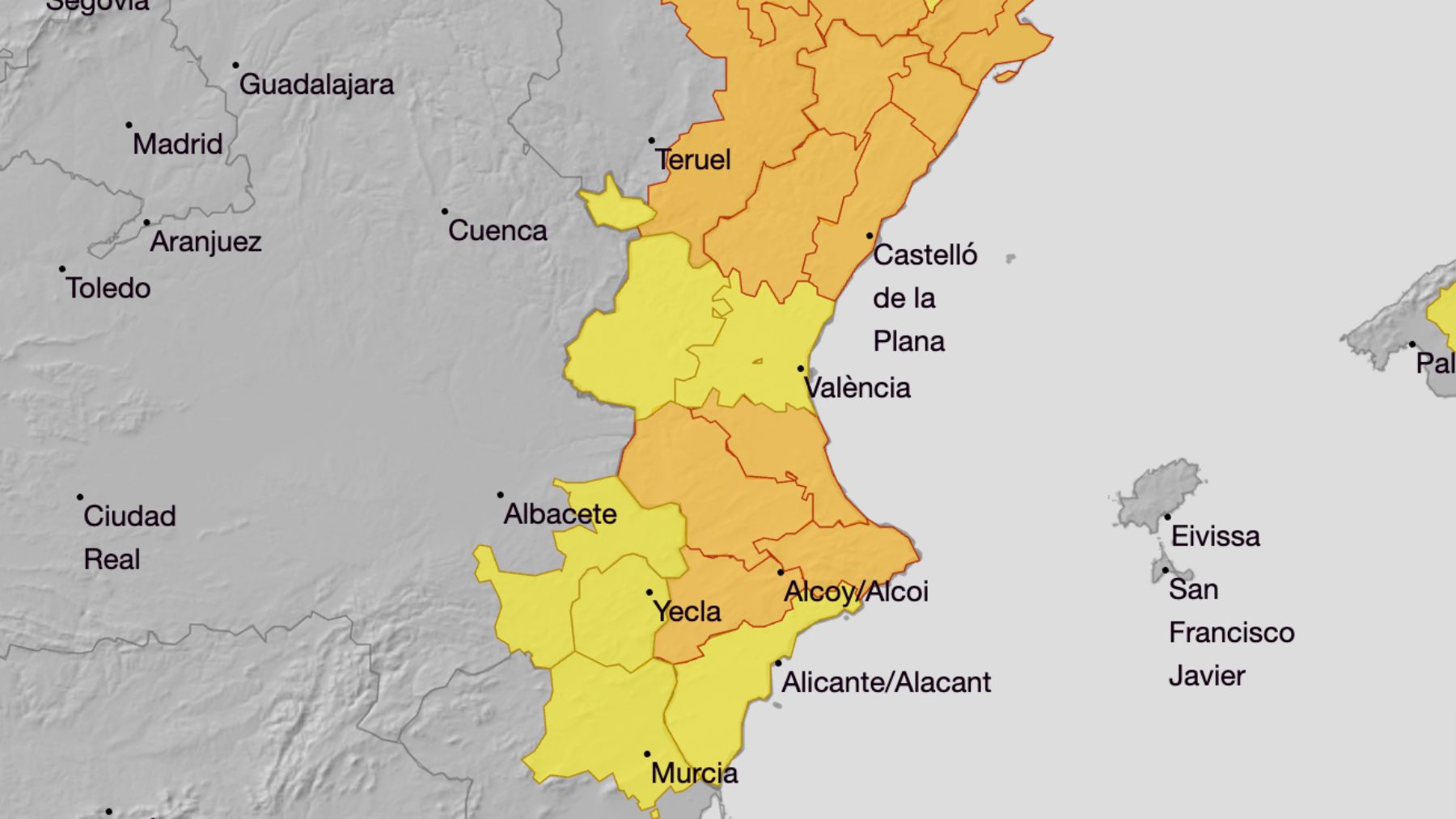 Alerta máxima por lluvias y tormentas en la Comunidad Valenciana: «Extremar vigilancia y seguridad»