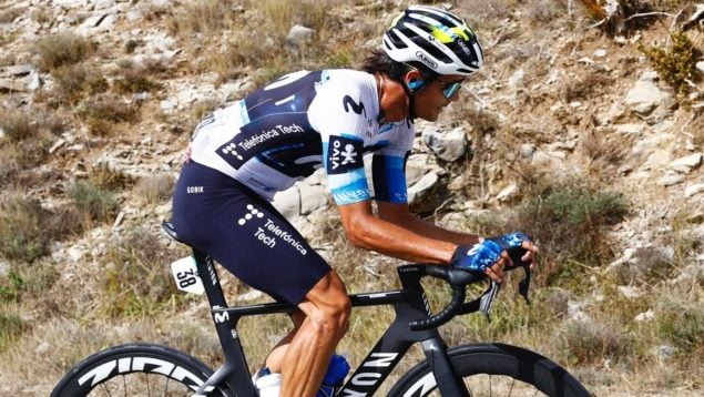 Javi Romo, en la Vuelta a España. (@movistar_team)