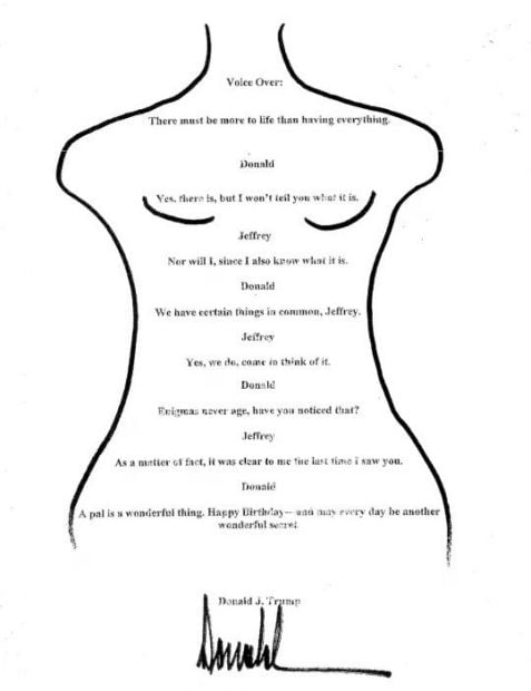 Trum mujer desnuda, dibujo, Epstein