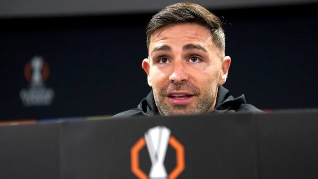 Yeray Álvarez, en una rueda de prensa.