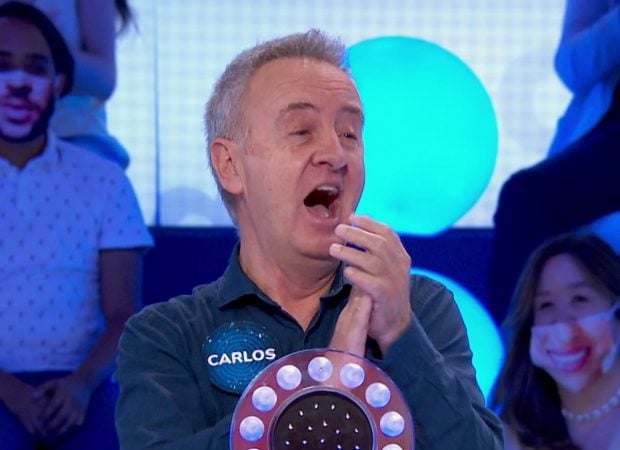 El actor Carlos Hipólito en el plató de Pasapalabra (Atresmedia).