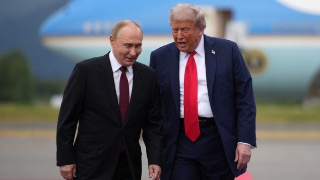 El presidente de Estados Unidos, Donald Trump, junto al presidente ruso, Vladímir Putin. (Getty)