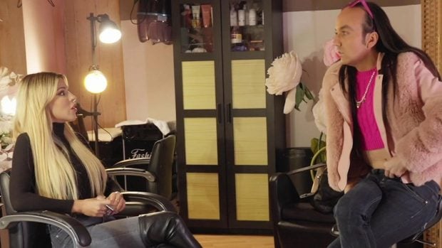 Oriana Marzoli y Aless Gibaja en Mtmad (Mediaset).