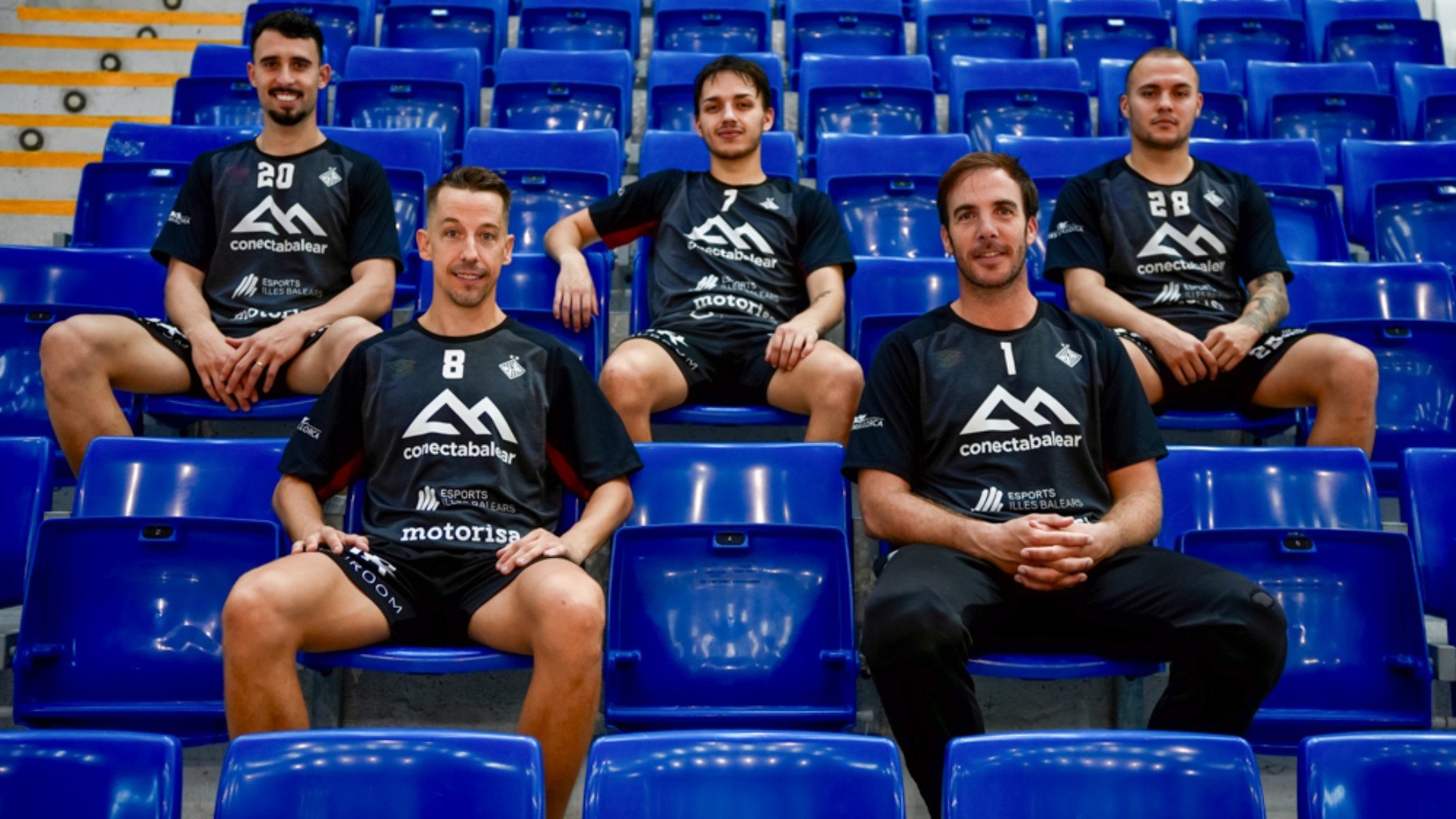 Deivão, Lin, David Peña, Carlos Barrón y Fabinho posan en Son Moix.