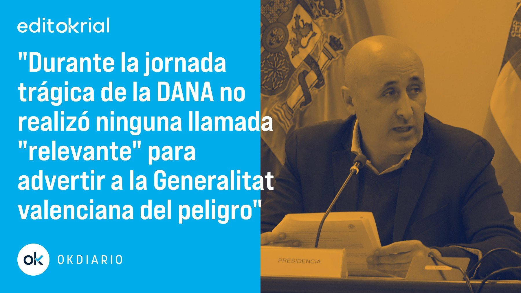 El presidente socialista del Júcar, como el que oye llover