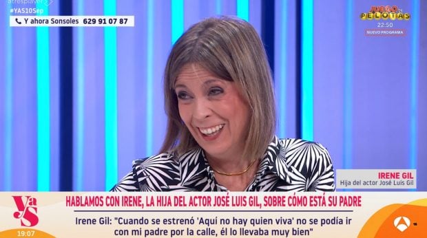 Irene Gil, hija de José Luis Gil, en Y ahora Sonsoles. (Atresmedia)