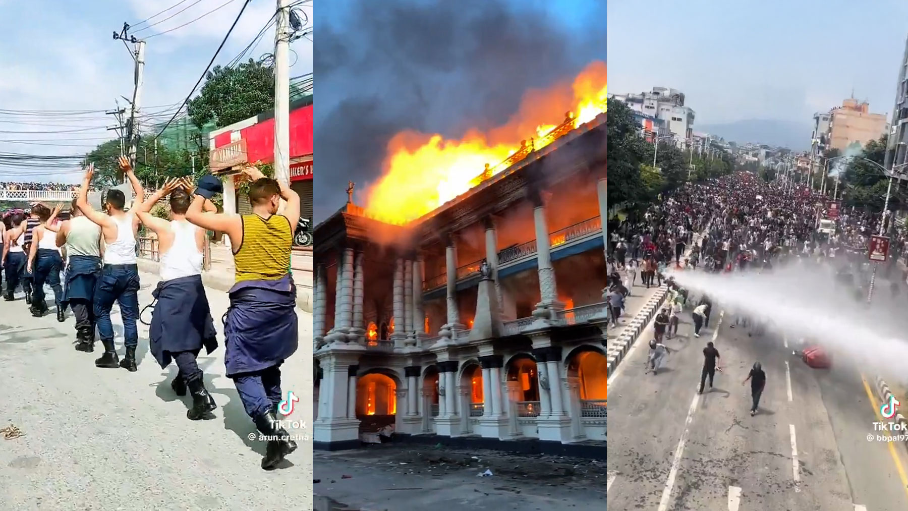 Revolución de los jóvenes en Nepal: queman viva a la mujer del ex primer ministro y tiran al río a políticos
