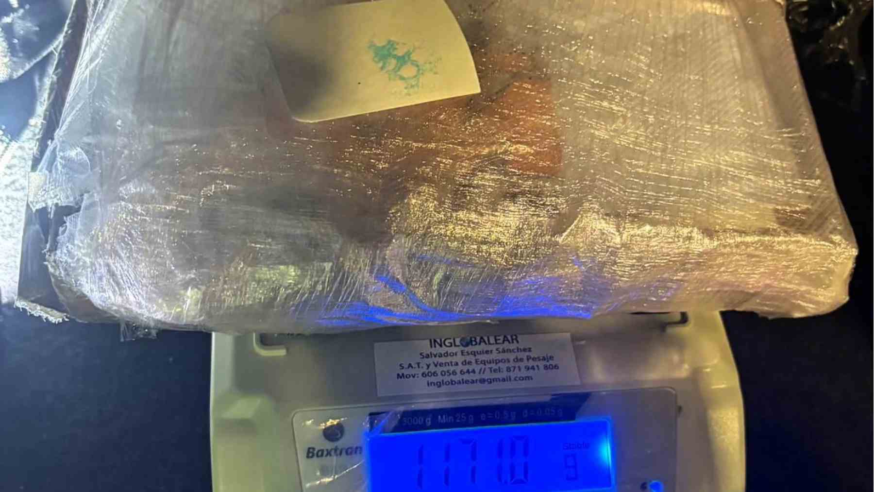 La droga incautada en el puerto de Alcúdia. GUARDIA CIVIL