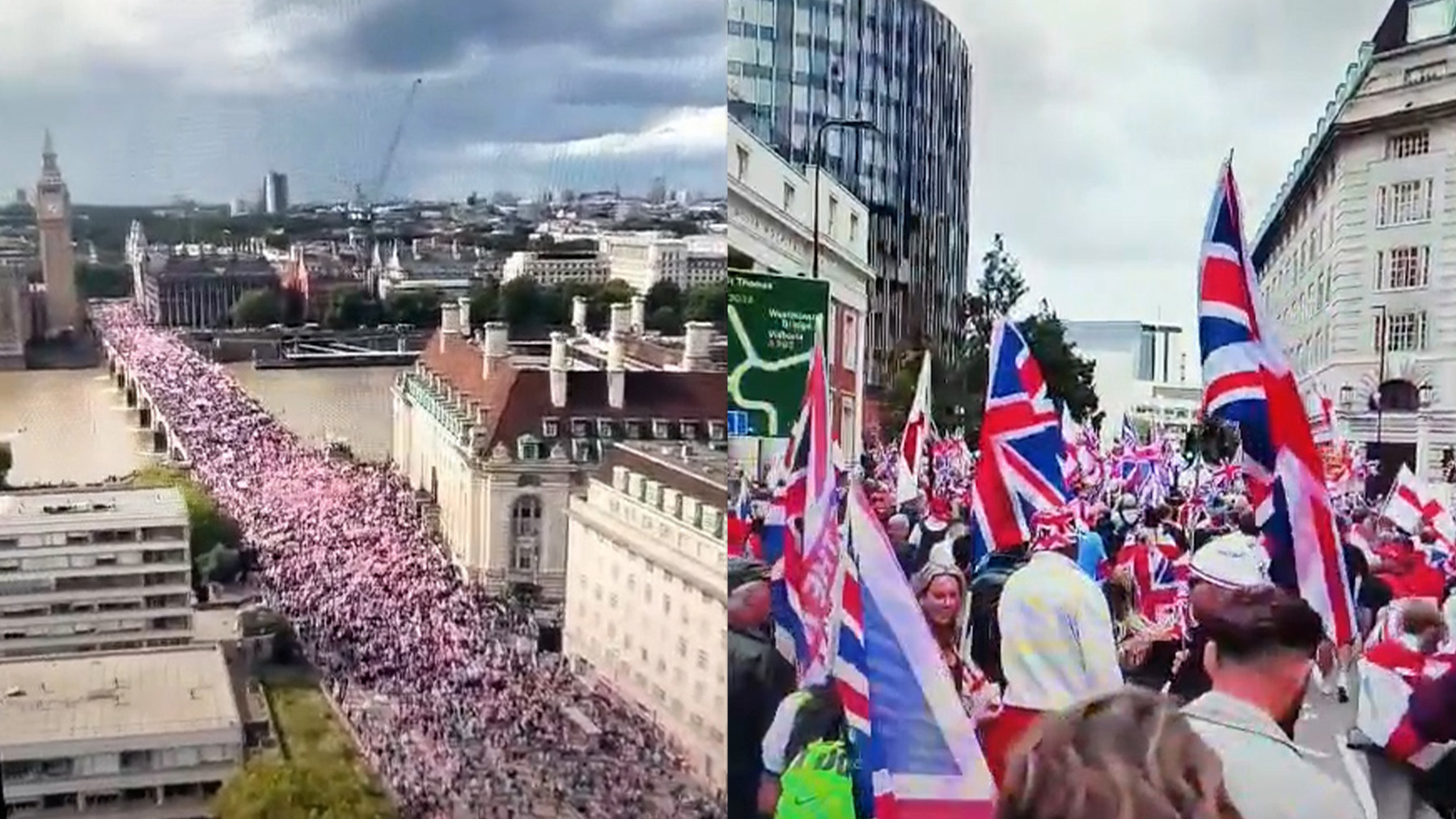 Cientos de miles de británicos salen a la calle contra Starmer por la inmigración ilegal y su censura a las redes