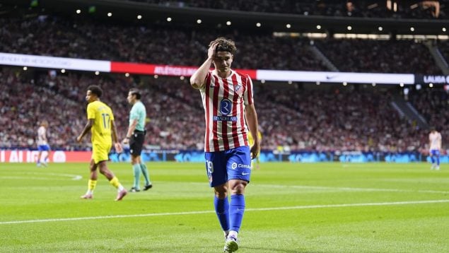 Julián Álvarez, en el Atlético-Villarreal. (Europa Press)