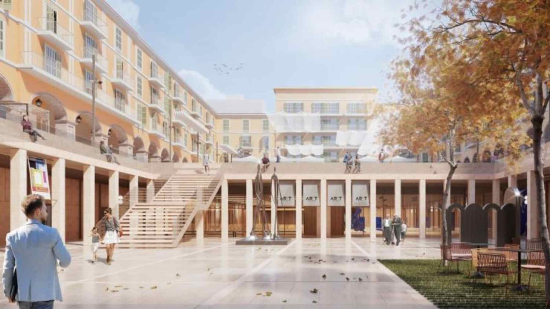 Las esperadas obras de reurbanización de la céntrica Plaza Mayor de Palma para el final de la legislatura