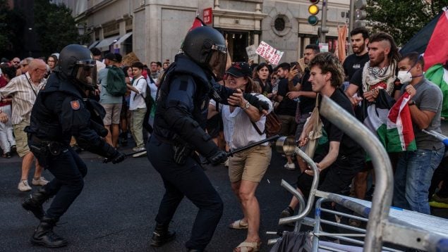 Cargas policiales en la Vuelta a España.