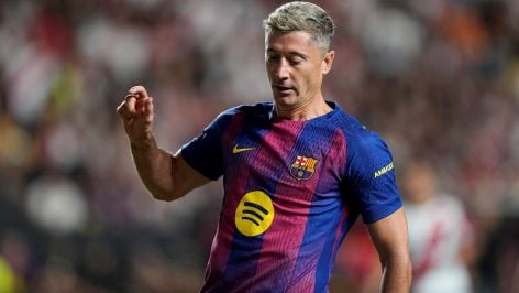 Robert Lewandowski, en un partido con el FC Barcelona. (Europa Press)