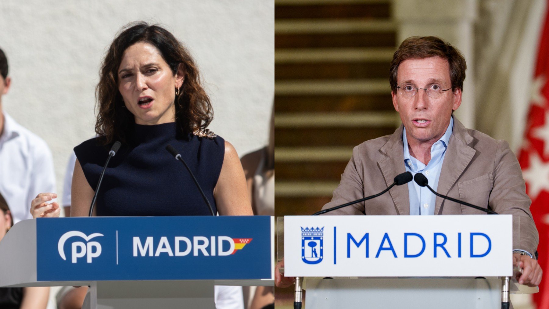 Isabel Díaz Ayuso y José Luis Martínez-Almeida. (EP)