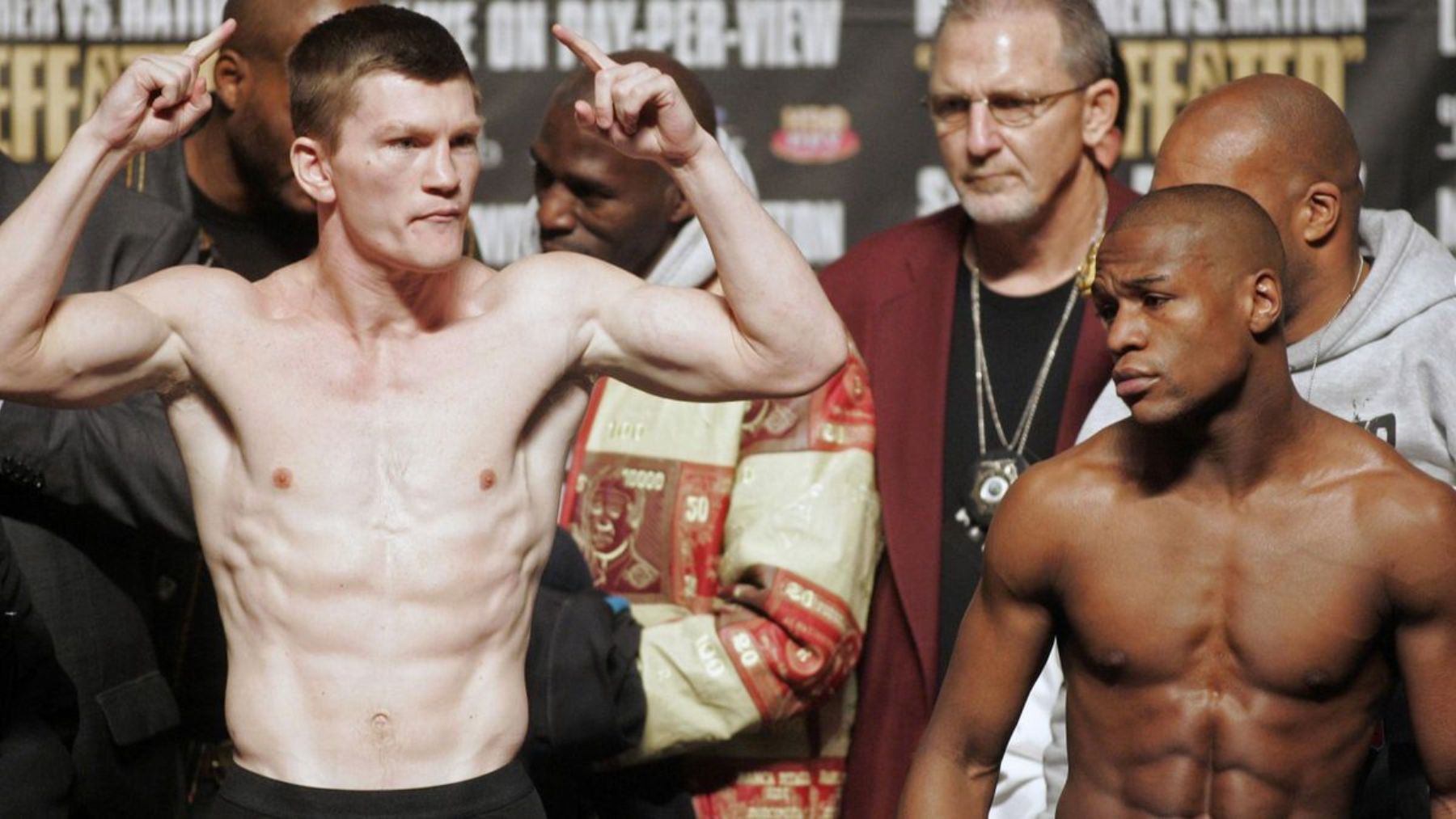 Ricky Hatton y Mayweather.