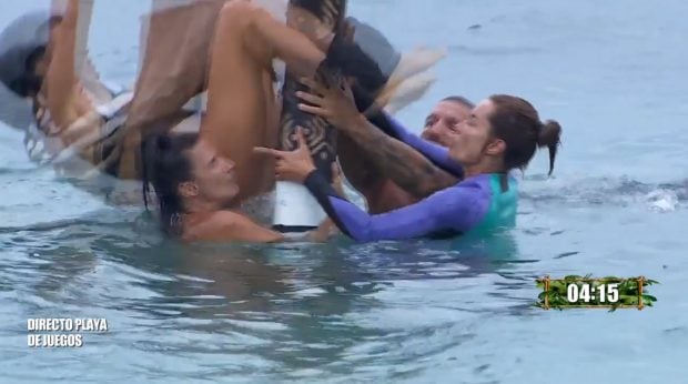 Fani Carbajo se da un buen golpe en Supervivientes All Stars. (Mediaset)