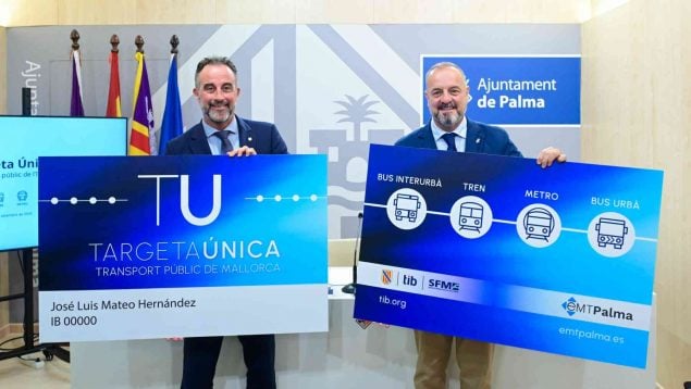 Usuarios de la Tarjeta Ciudadana podrán solicitar la nueva Tarjeta Única de transporte público de Mallorca
