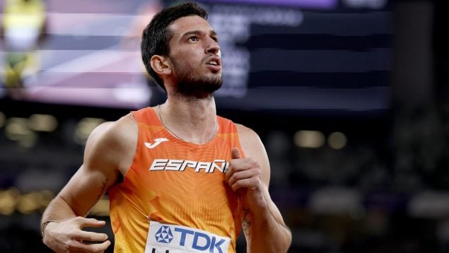 Quique Llopis, en el Mundial de atletismo. (EFE)