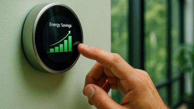 Termostato inteligente de energía. Imagen generada por IA. 