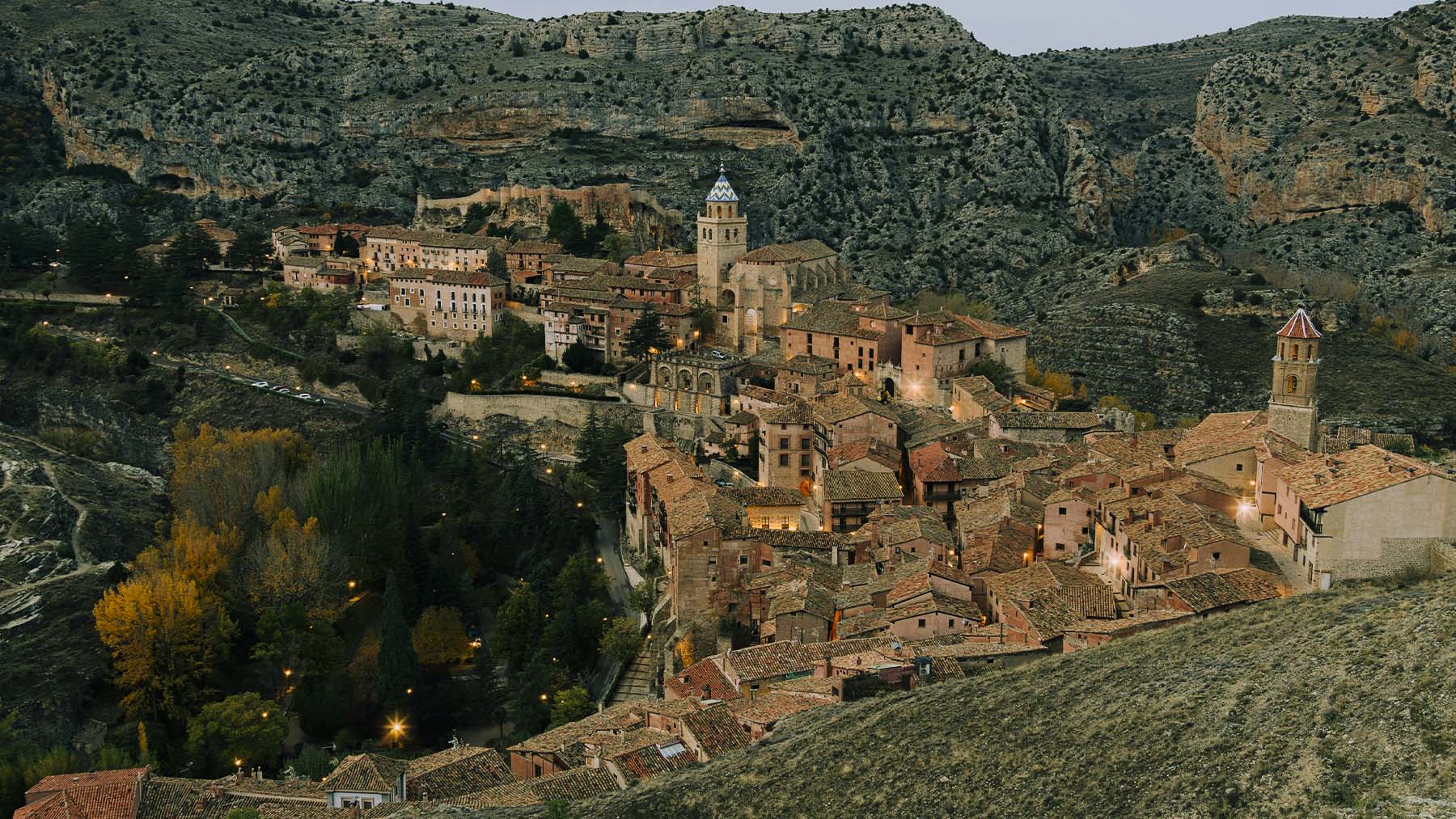 Vista panorámica de Albarracín en Teruel. Foto: Pexels.