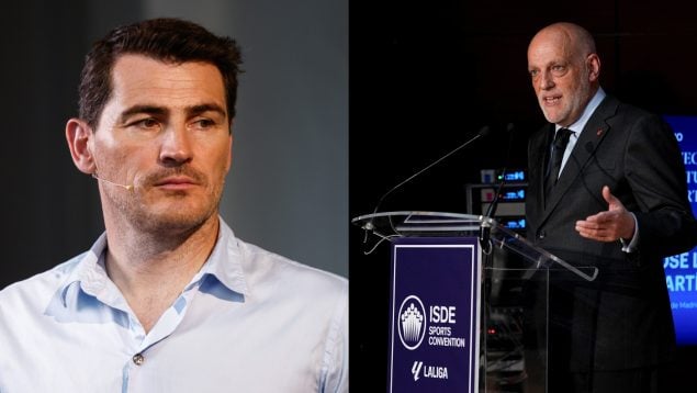 Iker Casillas y Javier Tebas